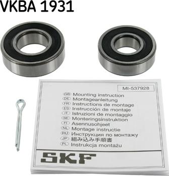 SKF VKBA 1931 - Radlagersatz alexcarstop-ersatzteile.com