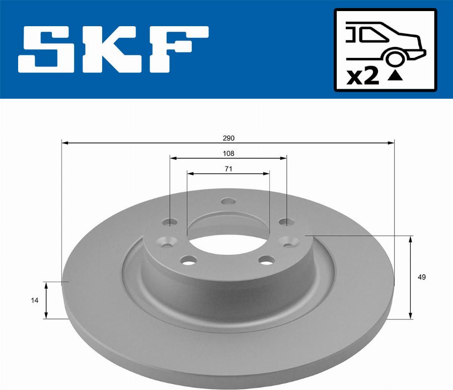 SKF VKBD 90034 S2 - Bremsscheibe alexcarstop-ersatzteile.com