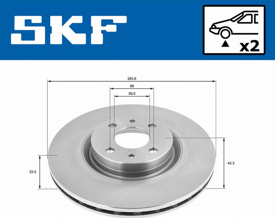 SKF VKBD 80306 V2 - Bremsscheibe alexcarstop-ersatzteile.com