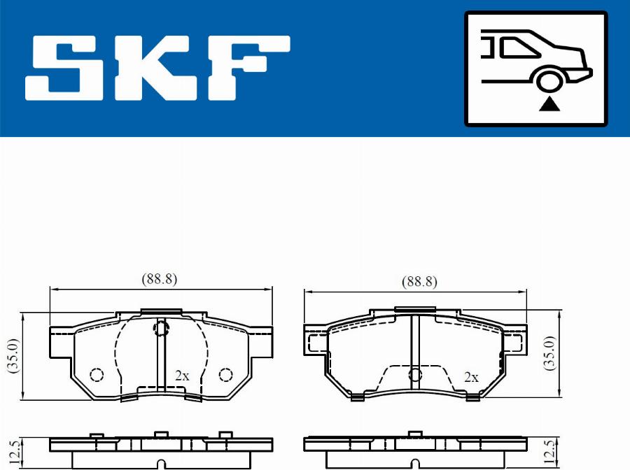 SKF VKBP 90996 - Bremsbelagsatz, Scheibenbremse alexcarstop-ersatzteile.com