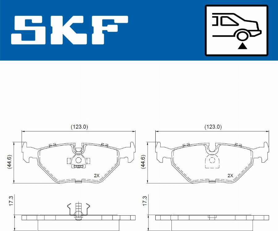 SKF VKBP 90965 - Bremsbelagsatz, Scheibenbremse alexcarstop-ersatzteile.com