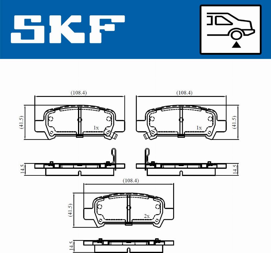 SKF VKBP 90907 A - Bremsbelagsatz, Scheibenbremse alexcarstop-ersatzteile.com