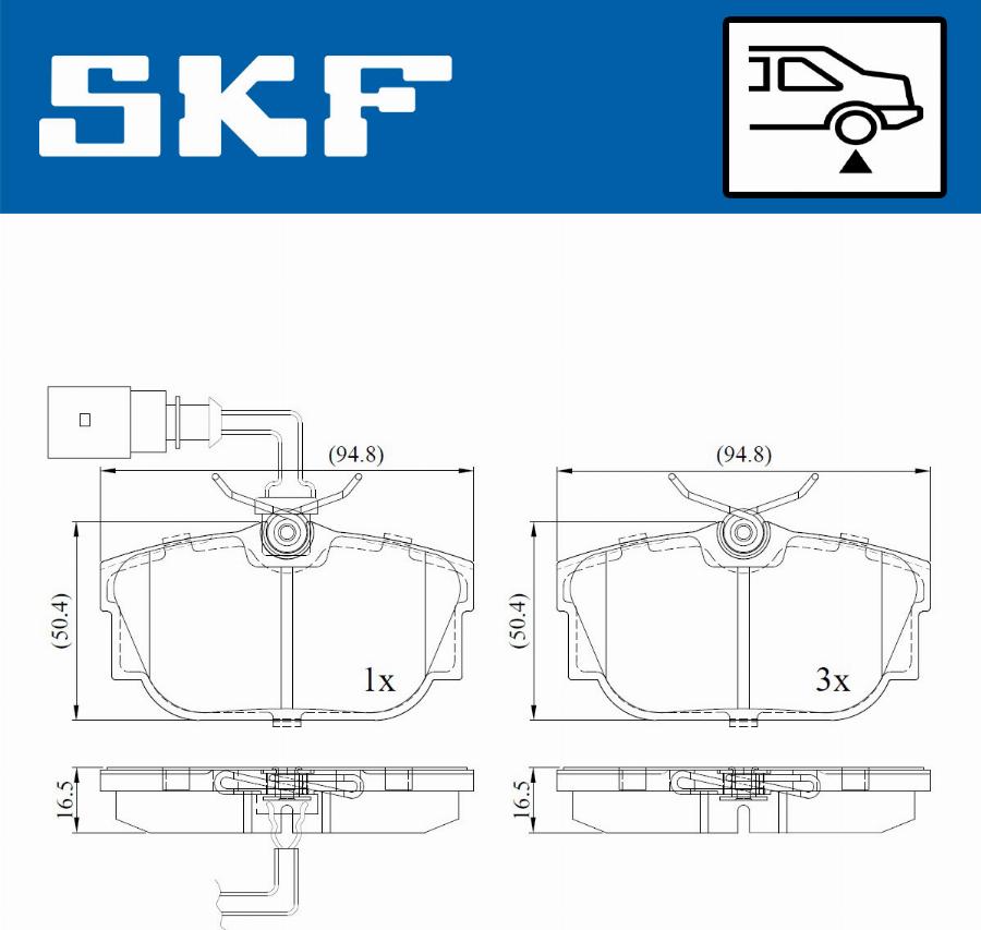 SKF VKBP 90493 E - Bremsbelagsatz, Scheibenbremse alexcarstop-ersatzteile.com