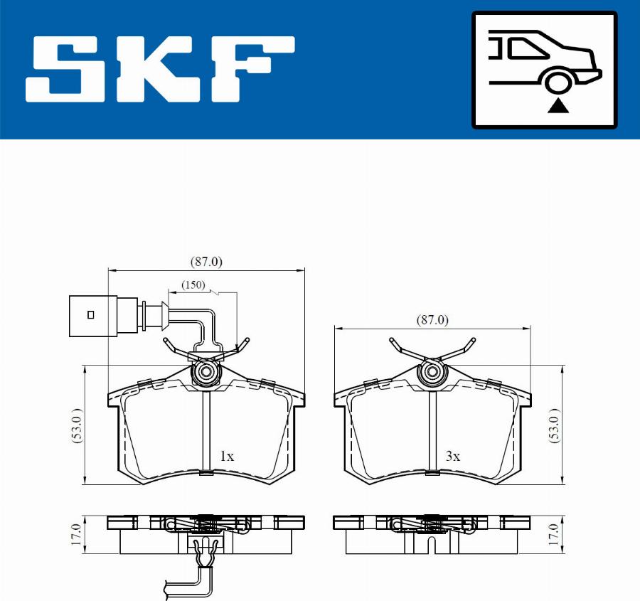 SKF VKBP 90452 E - Bremsbelagsatz, Scheibenbremse alexcarstop-ersatzteile.com