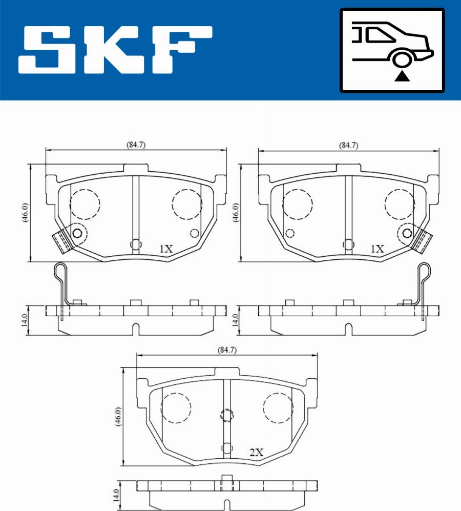 SKF VKBP 90483 A - Bremsbelagsatz, Scheibenbremse alexcarstop-ersatzteile.com