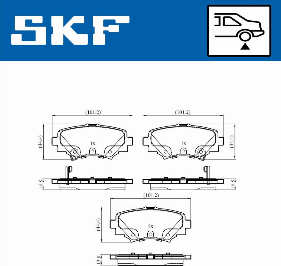 SKF VKBP 90581 A - Bremsbelagsatz, Scheibenbremse alexcarstop-ersatzteile.com