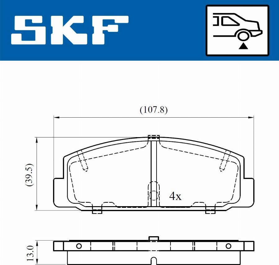 SKF VKBP 90587 - Bremsbelagsatz, Scheibenbremse alexcarstop-ersatzteile.com