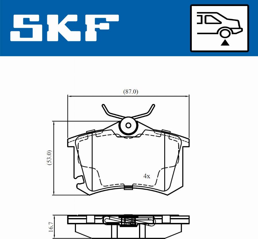 SKF VKBP 90694 - Bremsbelagsatz, Scheibenbremse alexcarstop-ersatzteile.com