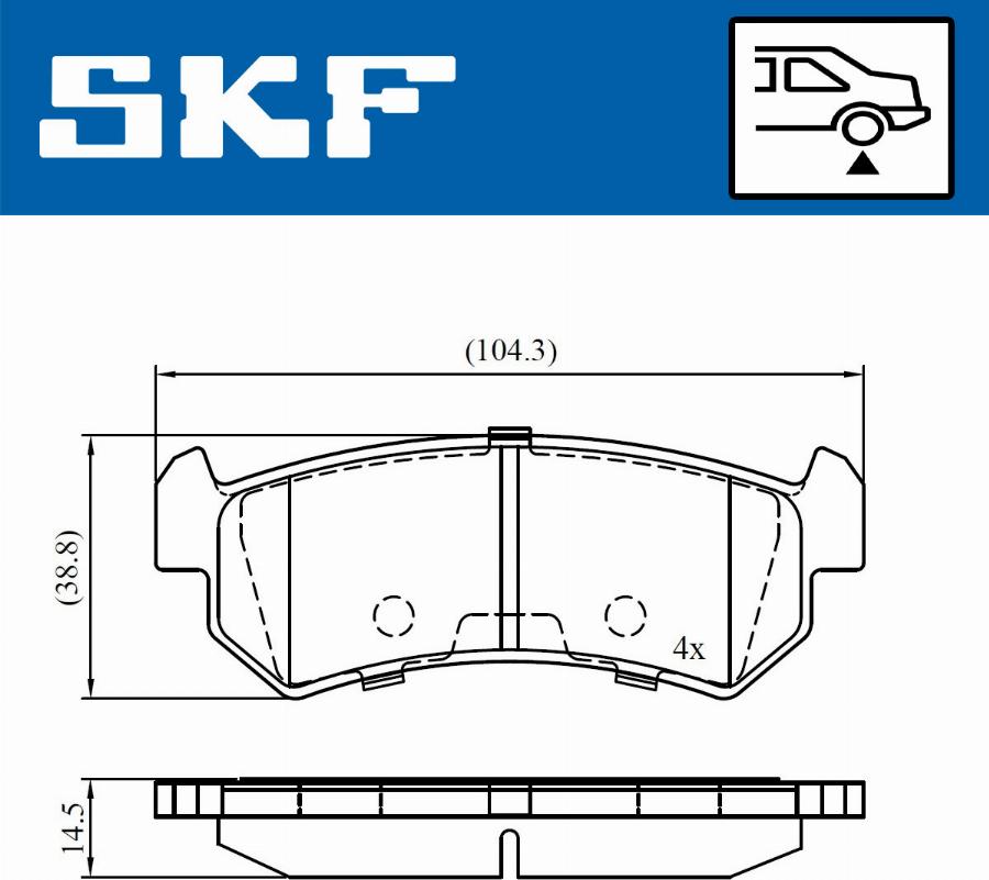 SKF VKBP 90659 - Bremsbelagsatz, Scheibenbremse alexcarstop-ersatzteile.com