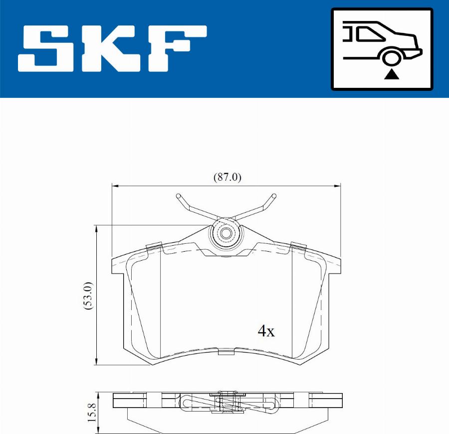 SKF VKBP 90047 - Bremsbelagsatz, Scheibenbremse alexcarstop-ersatzteile.com