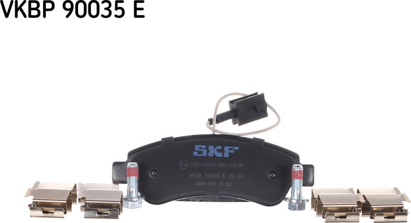 SKF VKBP 90035 E - Bremsbelagsatz, Scheibenbremse alexcarstop-ersatzteile.com