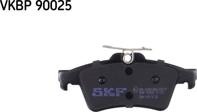 SKF VKBP 90025 - Bremsbelagsatz, Scheibenbremse alexcarstop-ersatzteile.com