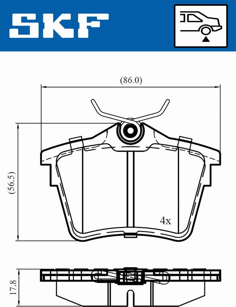 SKF VKBP 90186 - Bremsbelagsatz, Scheibenbremse alexcarstop-ersatzteile.com