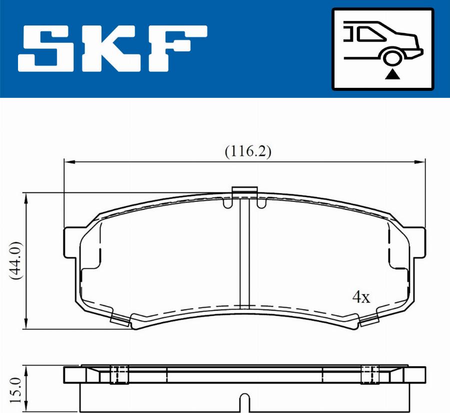 SKF VKBP 90136 - Bremsbelagsatz, Scheibenbremse alexcarstop-ersatzteile.com