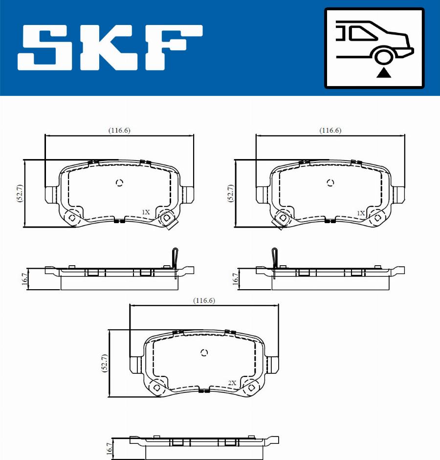 SKF VKBP 90890 A - Bremsbelagsatz, Scheibenbremse alexcarstop-ersatzteile.com