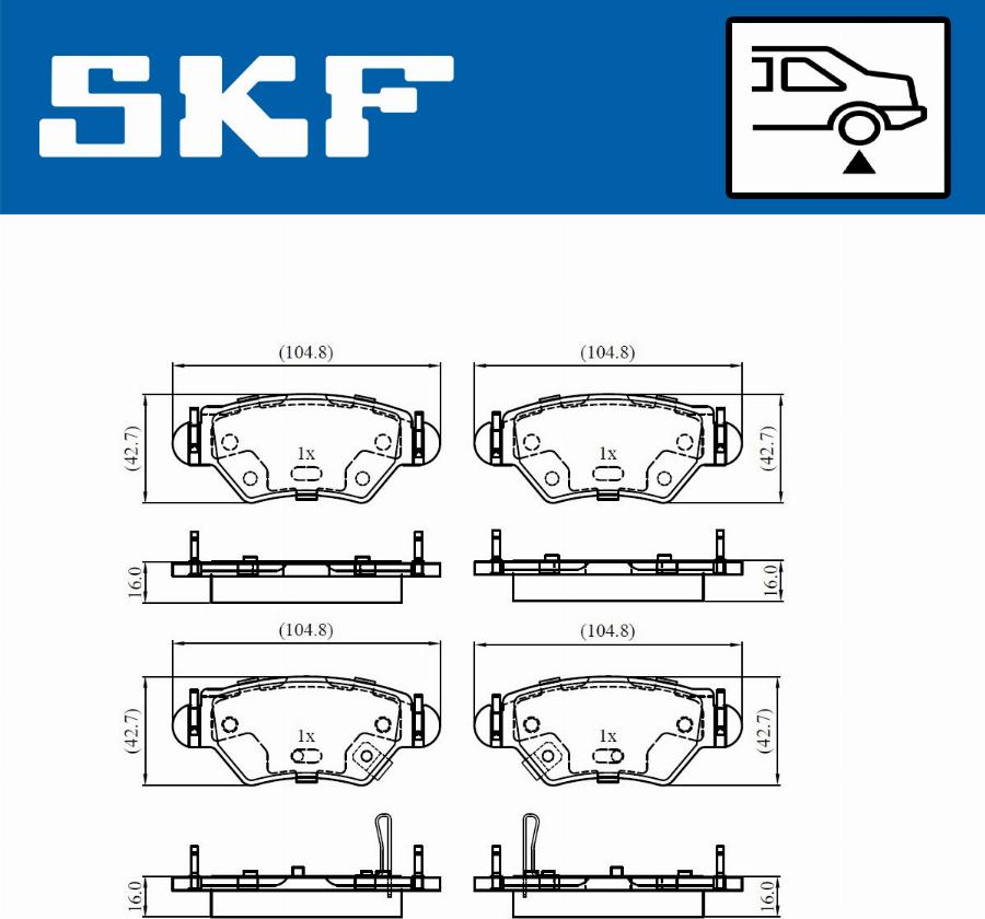 SKF VKBP 90806 A - Bremsbelagsatz, Scheibenbremse alexcarstop-ersatzteile.com