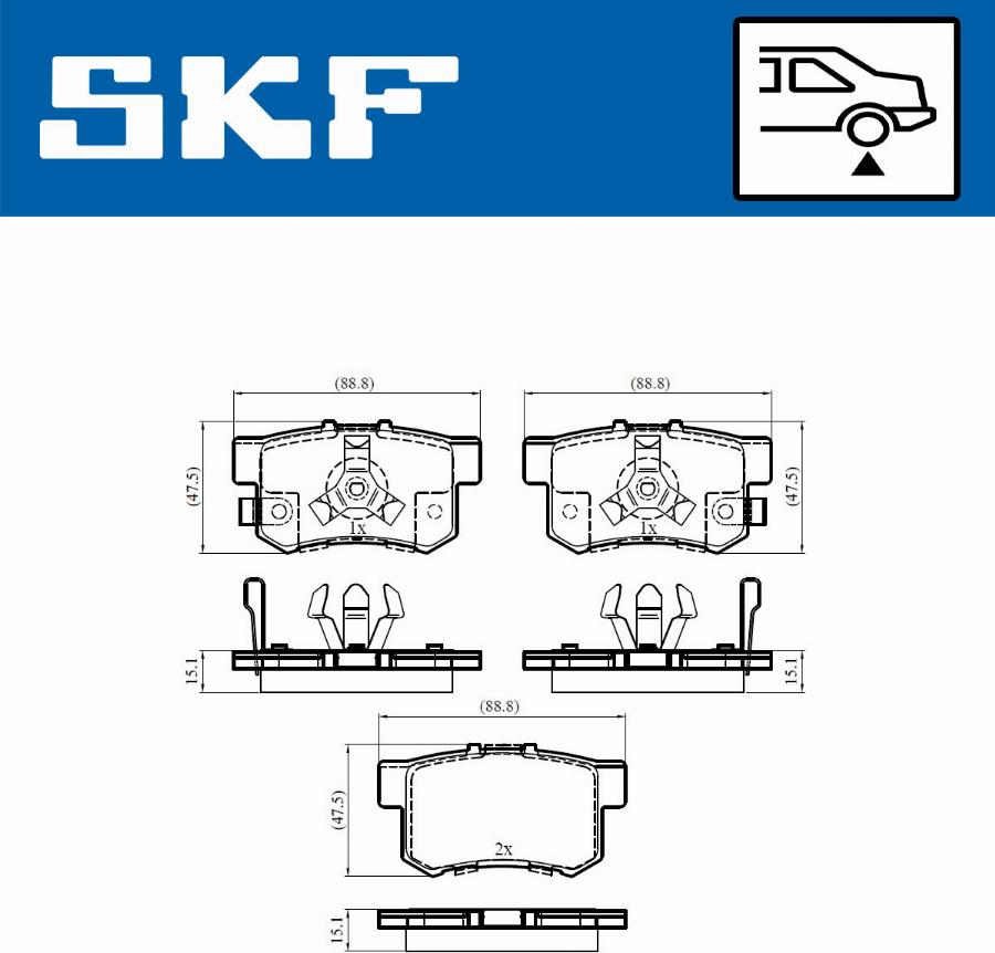 SKF VKBP 90397 A - Bremsbelagsatz, Scheibenbremse alexcarstop-ersatzteile.com