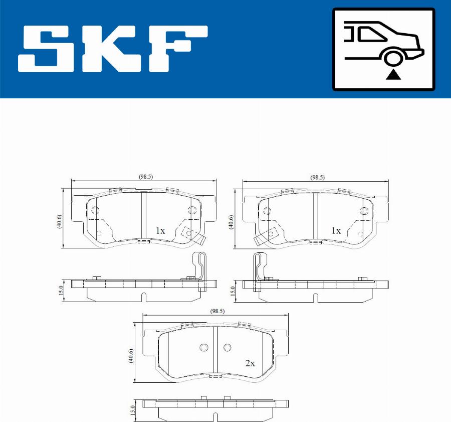 SKF VKBP 90340 A - Bremsbelagsatz, Scheibenbremse alexcarstop-ersatzteile.com