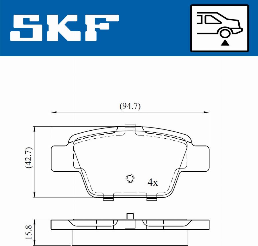 SKF VKBP 90315 - Bremsbelagsatz, Scheibenbremse alexcarstop-ersatzteile.com