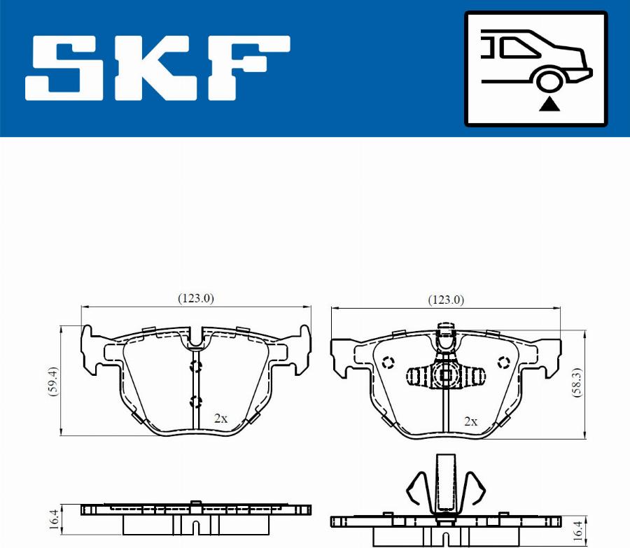 SKF VKBP 90372 - Bremsbelagsatz, Scheibenbremse alexcarstop-ersatzteile.com