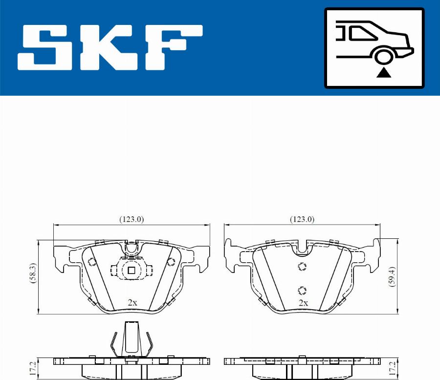 SKF VKBP 90240 - Bremsbelagsatz, Scheibenbremse alexcarstop-ersatzteile.com