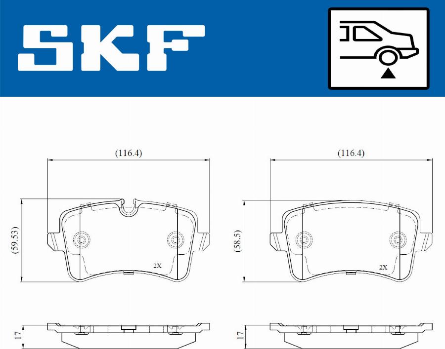 SKF VKBP 90792 E - Bremsbelagsatz, Scheibenbremse alexcarstop-ersatzteile.com