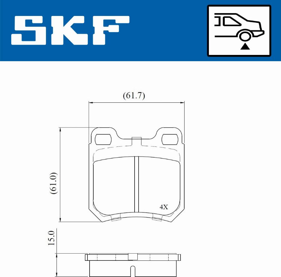 SKF VKBP 90736 - Bremsbelagsatz, Scheibenbremse alexcarstop-ersatzteile.com