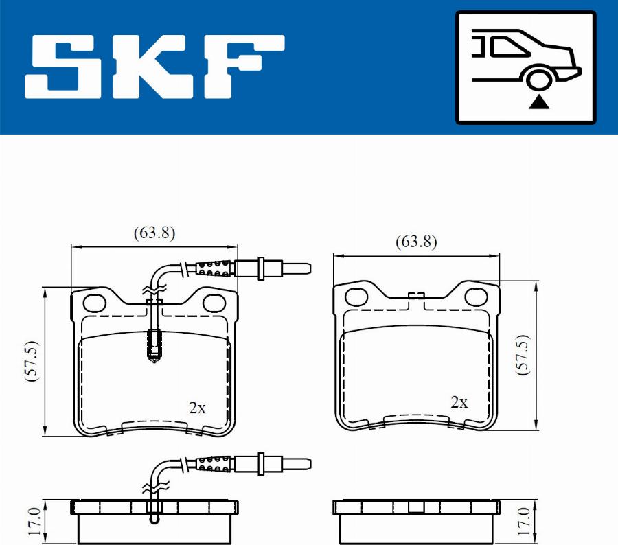 SKF VKBP 91059 E - Bremsbelagsatz, Scheibenbremse alexcarstop-ersatzteile.com