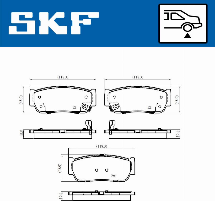 SKF VKBP 91082 A - Bremsbelagsatz, Scheibenbremse alexcarstop-ersatzteile.com