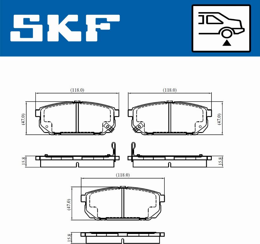 SKF VKBP 91087 A - Bremsbelagsatz, Scheibenbremse alexcarstop-ersatzteile.com