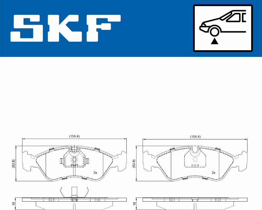 SKF VKBP 80960 - Bremsbelagsatz, Scheibenbremse alexcarstop-ersatzteile.com