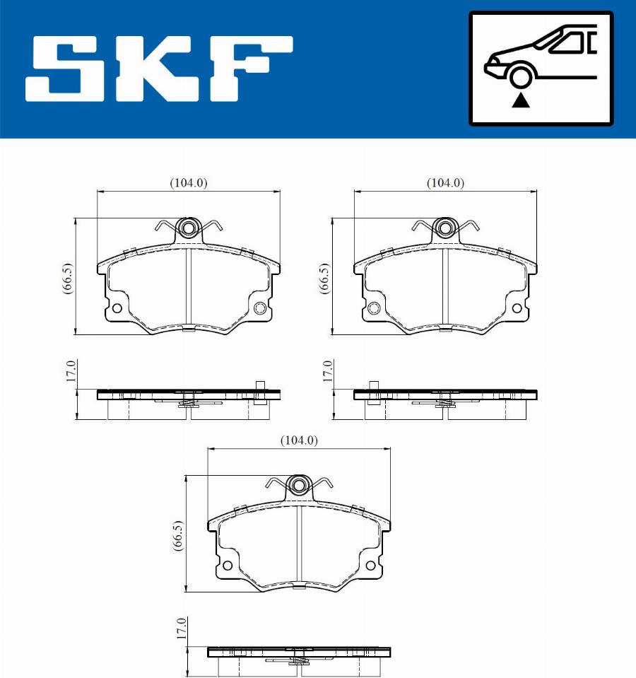 SKF VKBP 80913 A - Bremsbelagsatz, Scheibenbremse alexcarstop-ersatzteile.com