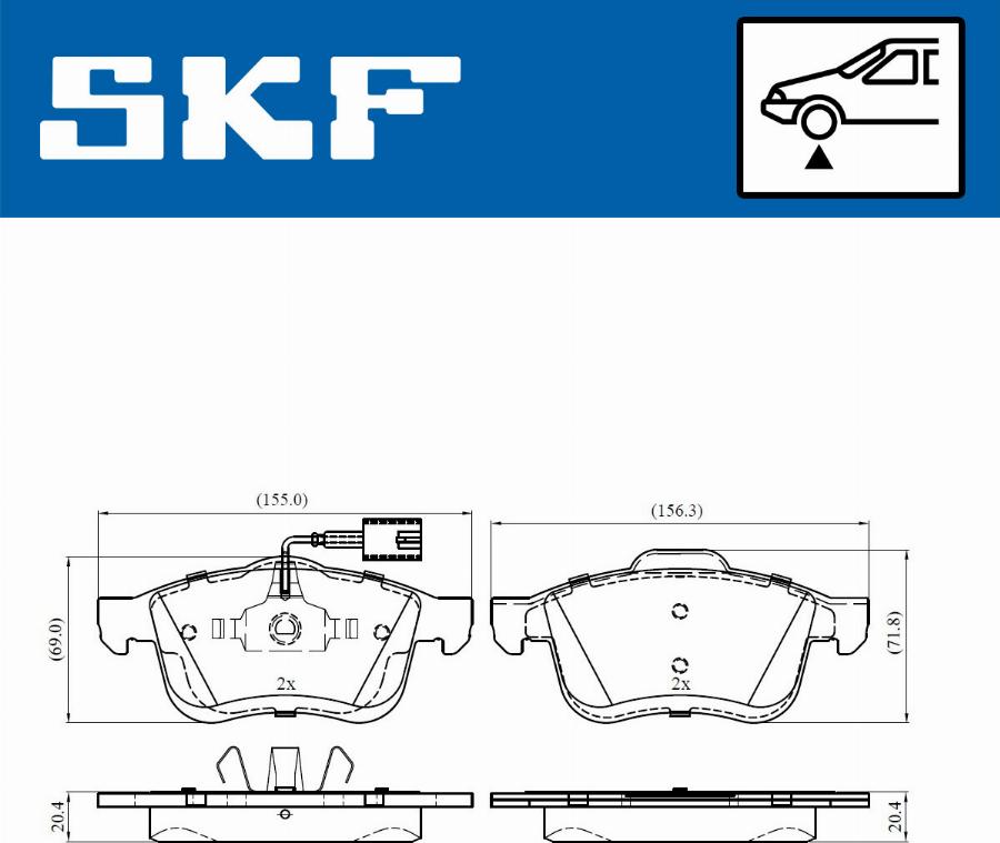 SKF VKBP 80432 E - Bremsbelagsatz, Scheibenbremse alexcarstop-ersatzteile.com