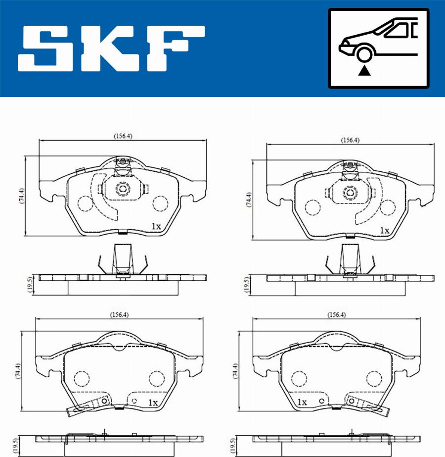 SKF VKBP 80424 A - Bremsbelagsatz, Scheibenbremse alexcarstop-ersatzteile.com