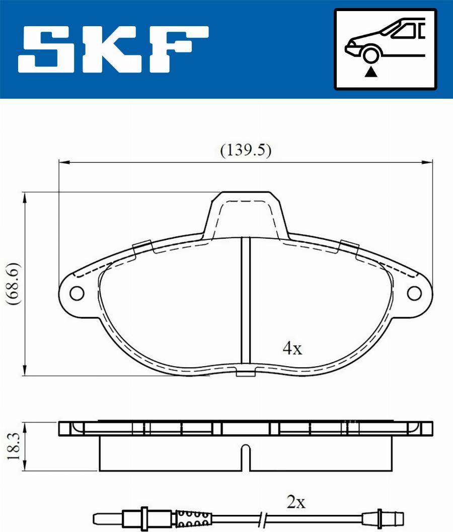 SKF VKBP 80423 E - Bremsbelagsatz, Scheibenbremse alexcarstop-ersatzteile.com