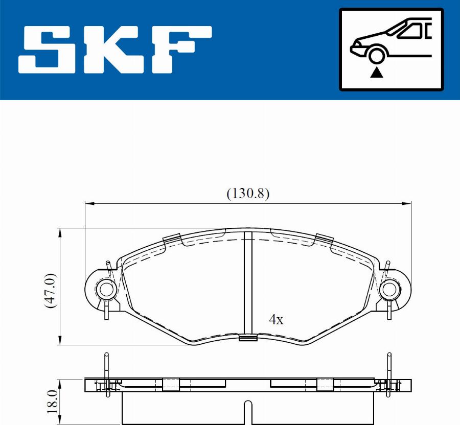 SKF VKBP 80470 - Bremsbelagsatz, Scheibenbremse alexcarstop-ersatzteile.com