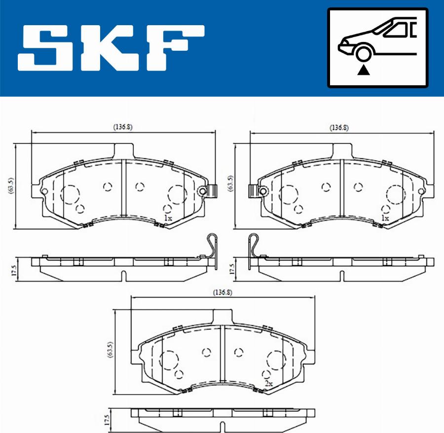 SKF VKBP 80591 A - Bremsbelagsatz, Scheibenbremse alexcarstop-ersatzteile.com