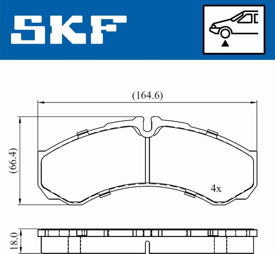 SKF VKBP 80507 - Bremsbelagsatz, Scheibenbremse alexcarstop-ersatzteile.com