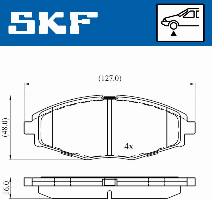 SKF VKBP 80532 - Bremsbelagsatz, Scheibenbremse alexcarstop-ersatzteile.com