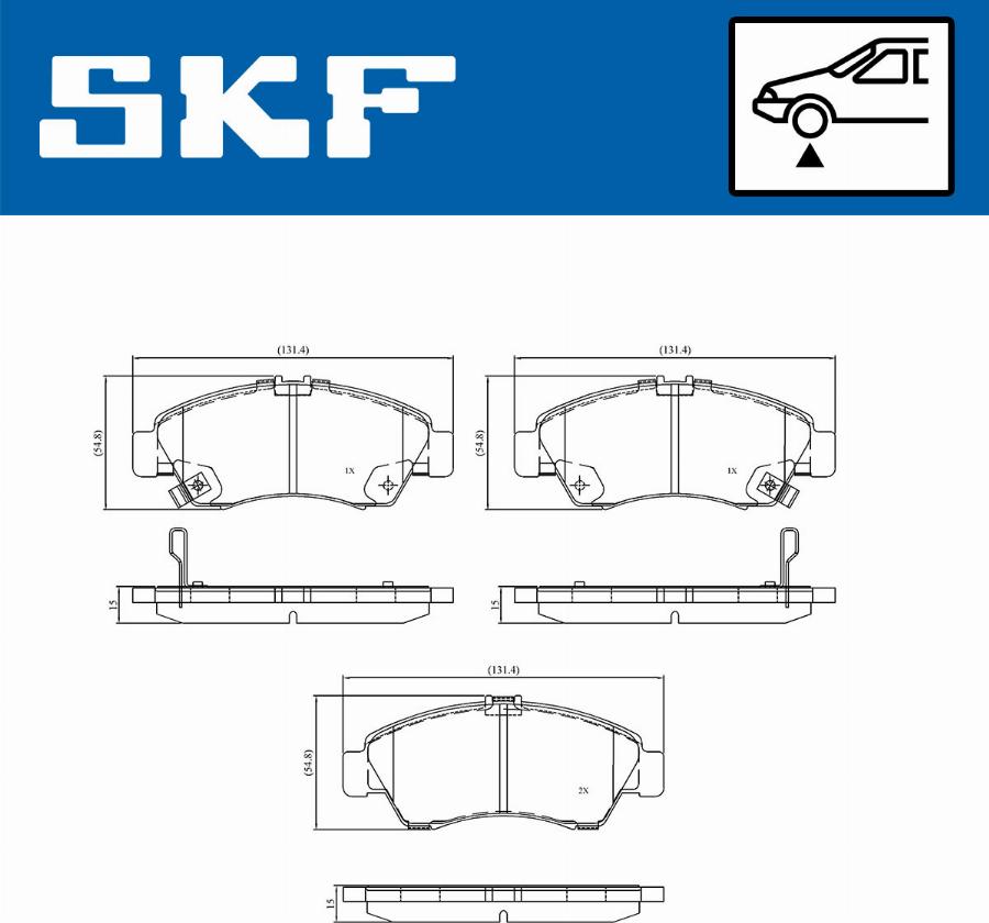 SKF VKBP 80521 A - Bremsbelagsatz, Scheibenbremse alexcarstop-ersatzteile.com