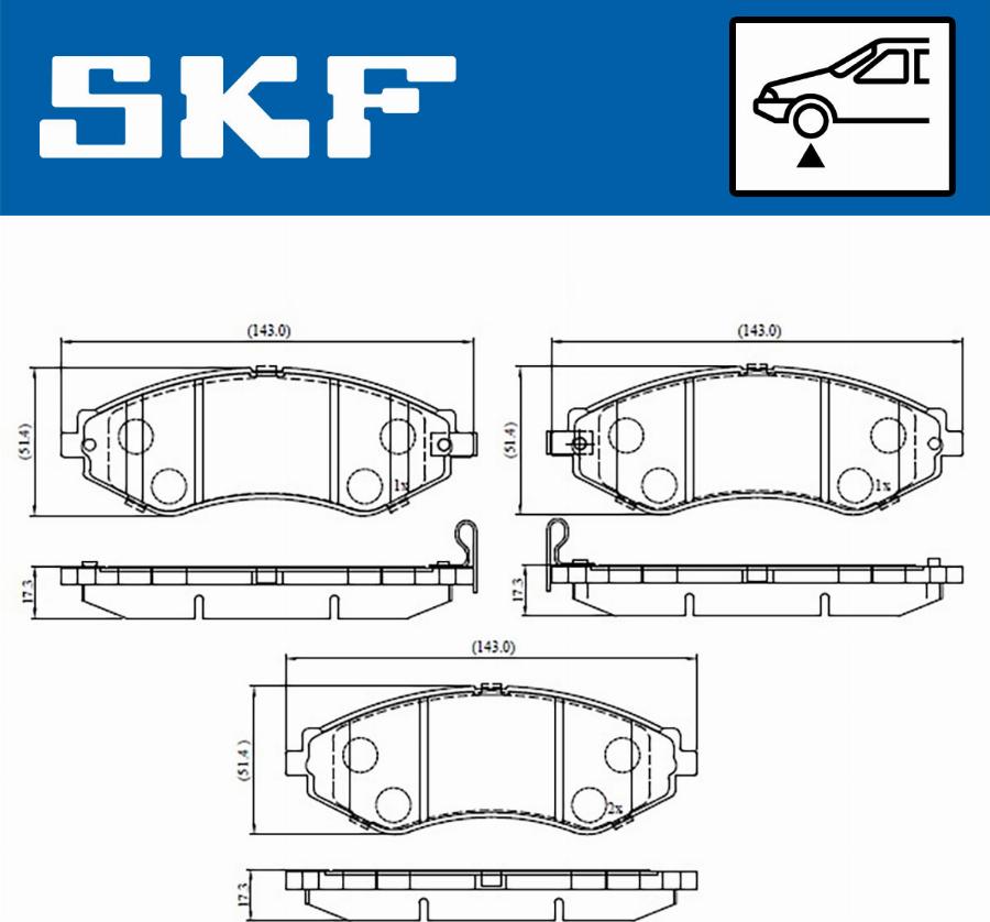 SKF VKBP 80570 A - Bremsbelagsatz, Scheibenbremse alexcarstop-ersatzteile.com