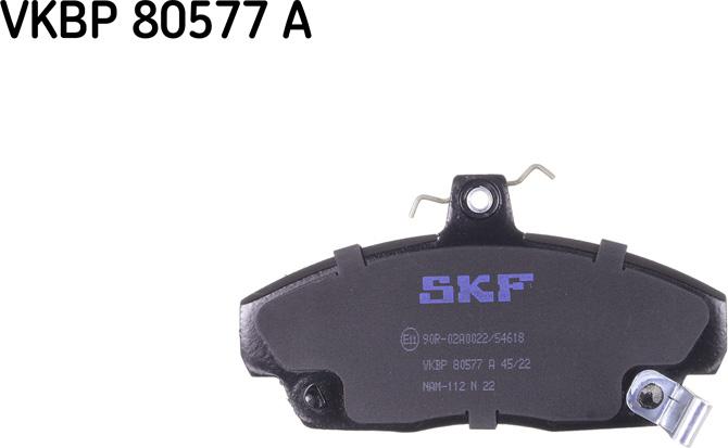 SKF VKBP 80577 A - Bremsbelagsatz, Scheibenbremse alexcarstop-ersatzteile.com