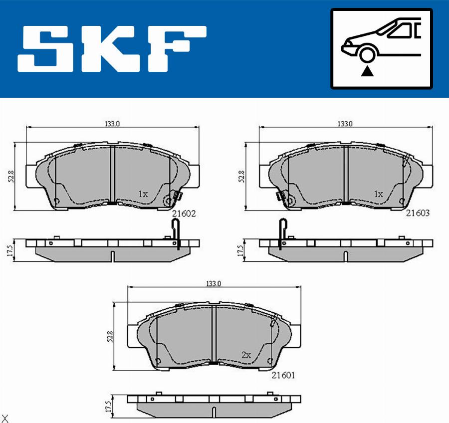 SKF VKBP 80638 A - Bremsbelagsatz, Scheibenbremse alexcarstop-ersatzteile.com