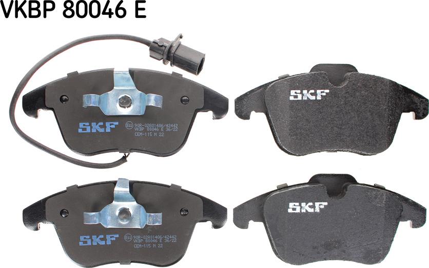 SKF VKBP 80046 E - Bremsbelagsatz, Scheibenbremse alexcarstop-ersatzteile.com