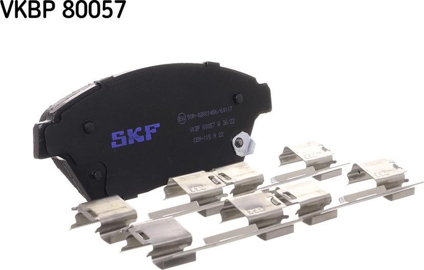 SKF VKBP 80057 A - Bremsbelagsatz, Scheibenbremse alexcarstop-ersatzteile.com