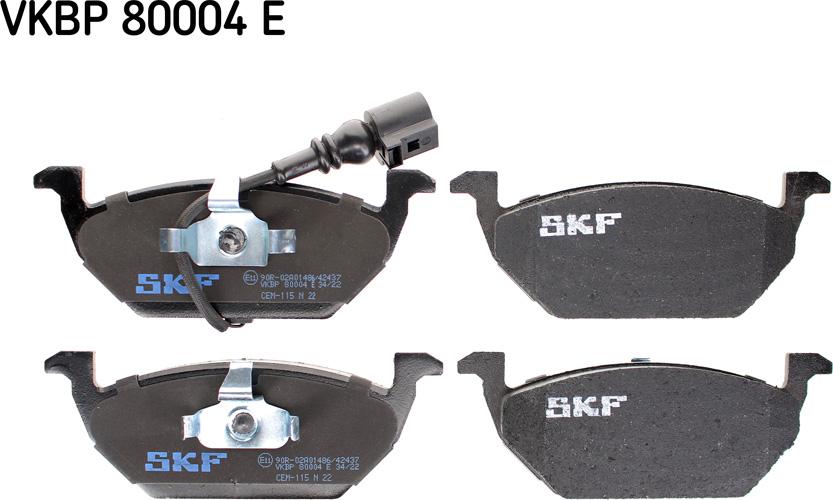 SKF VKBP 80004 E - Bremsbelagsatz, Scheibenbremse alexcarstop-ersatzteile.com