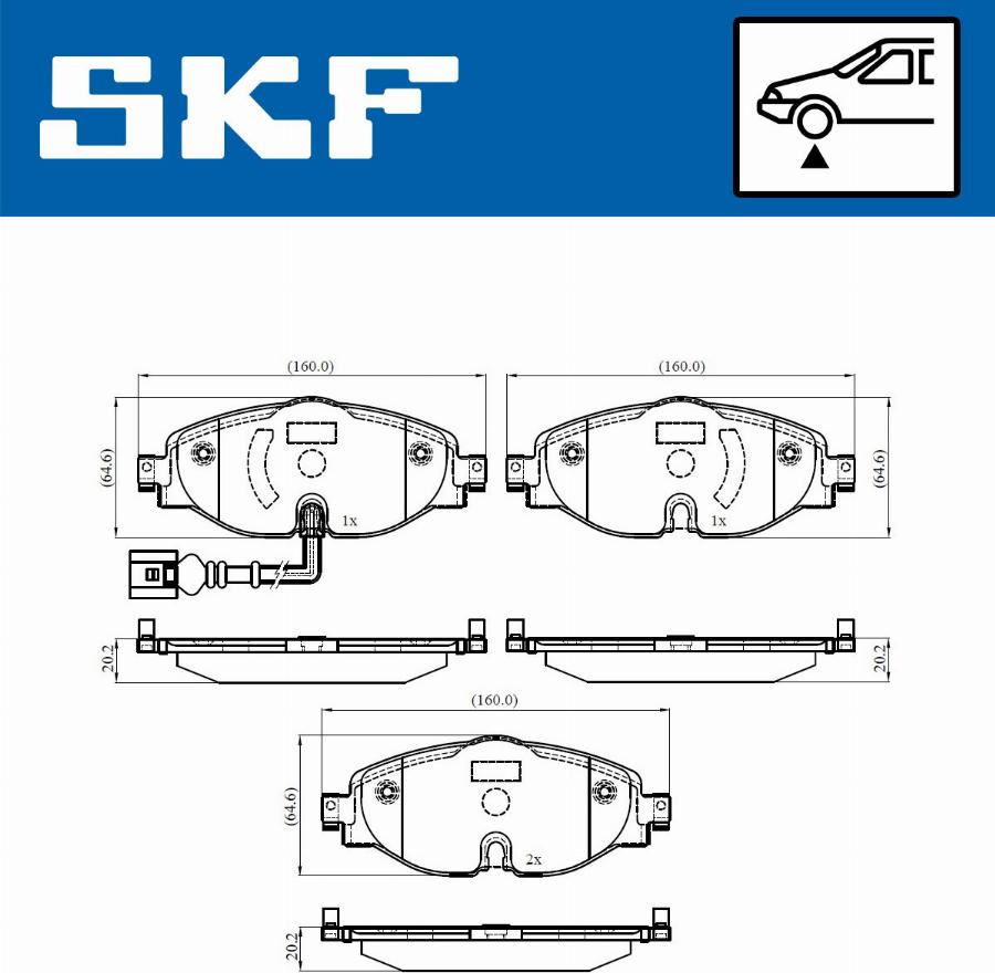 SKF VKBP 80018 E - Bremsbelagsatz, Scheibenbremse alexcarstop-ersatzteile.com