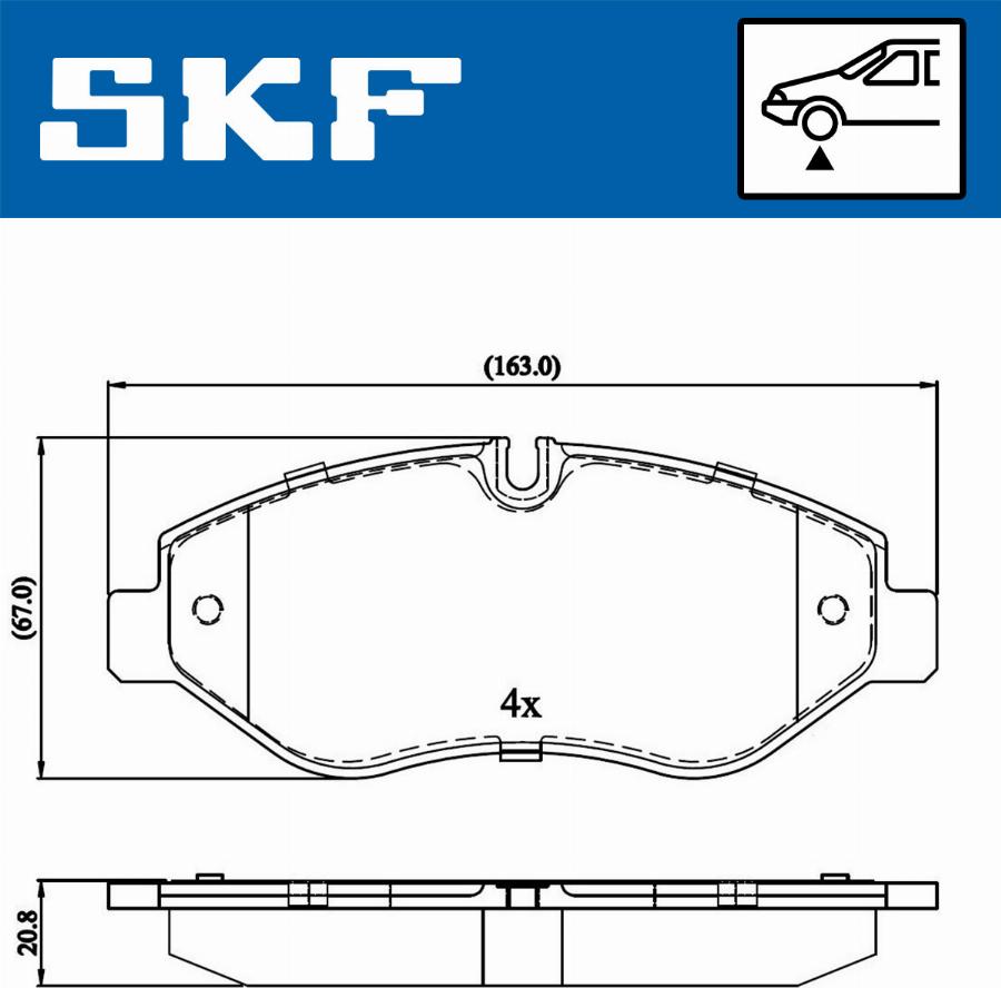 SKF VKBP 80089 - Bremsbelagsatz, Scheibenbremse alexcarstop-ersatzteile.com