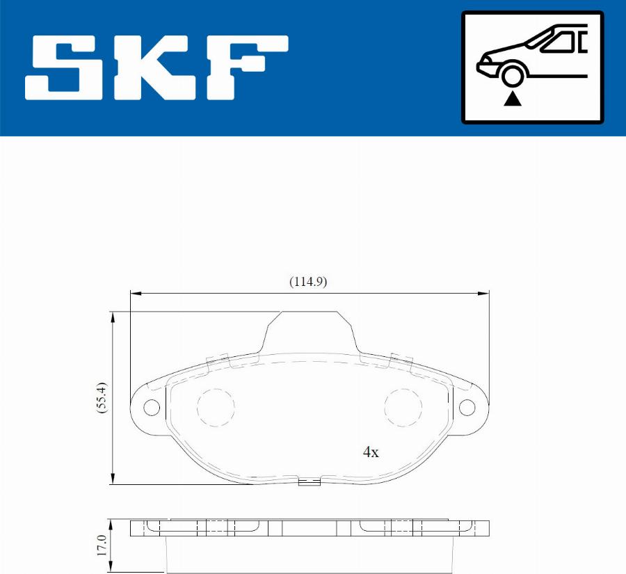 SKF VKBP 80162 E - Bremsbelagsatz, Scheibenbremse alexcarstop-ersatzteile.com