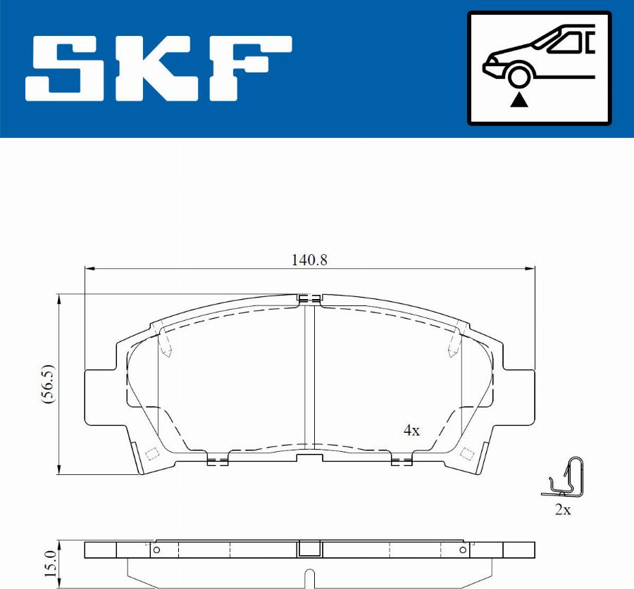 SKF VKBP 80891 A - Bremsbelagsatz, Scheibenbremse alexcarstop-ersatzteile.com